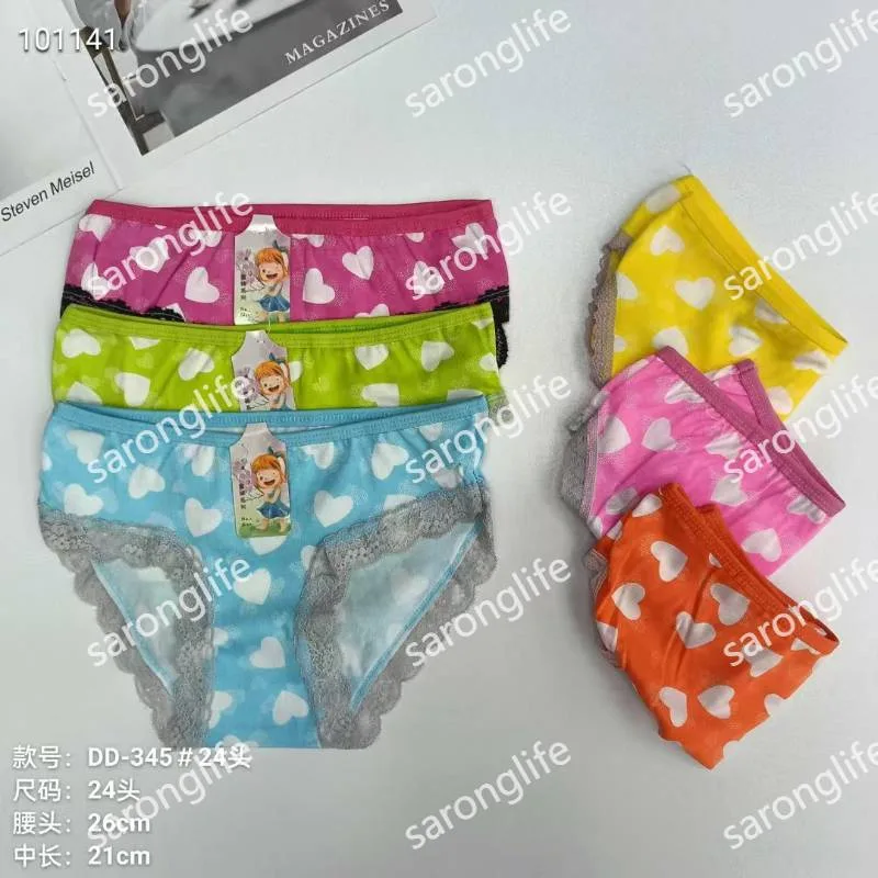 Girls' Lace-Trim Cotton Briefs Comfortable African Export - Women Briefs