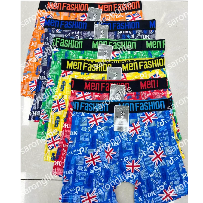 Men's Cotton Boxer Briefs Colorblock Letter Waistband - Women Briefs