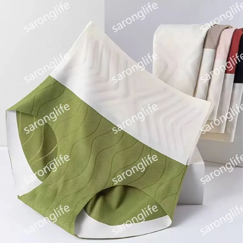 Women's 3D Jelly Gel High-Waist Shaping Seamless Ice Silk Colorblock Briefs - Women Briefs