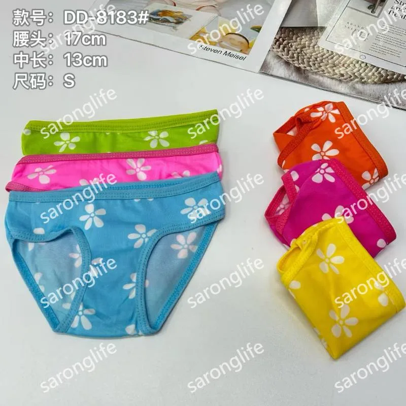 Women's Breathable Cotton Briefs with Colorful Clover Print, Export - Women Briefs