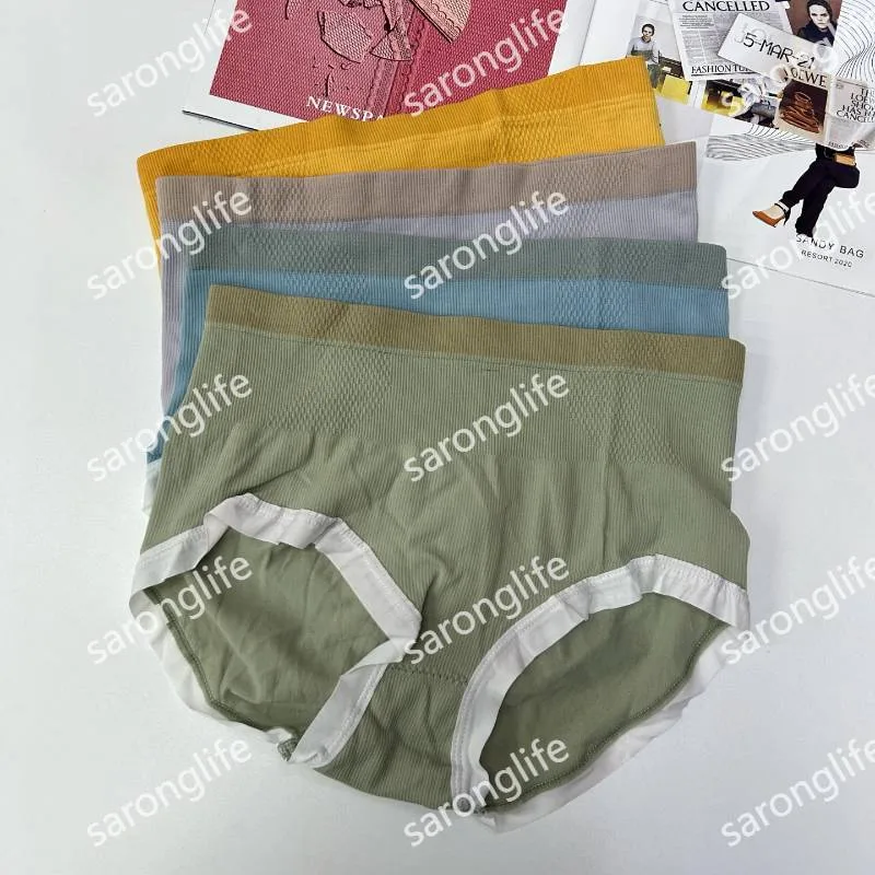 Women's High Waist Seamless Breathable Cotton Briefs - Women Briefs