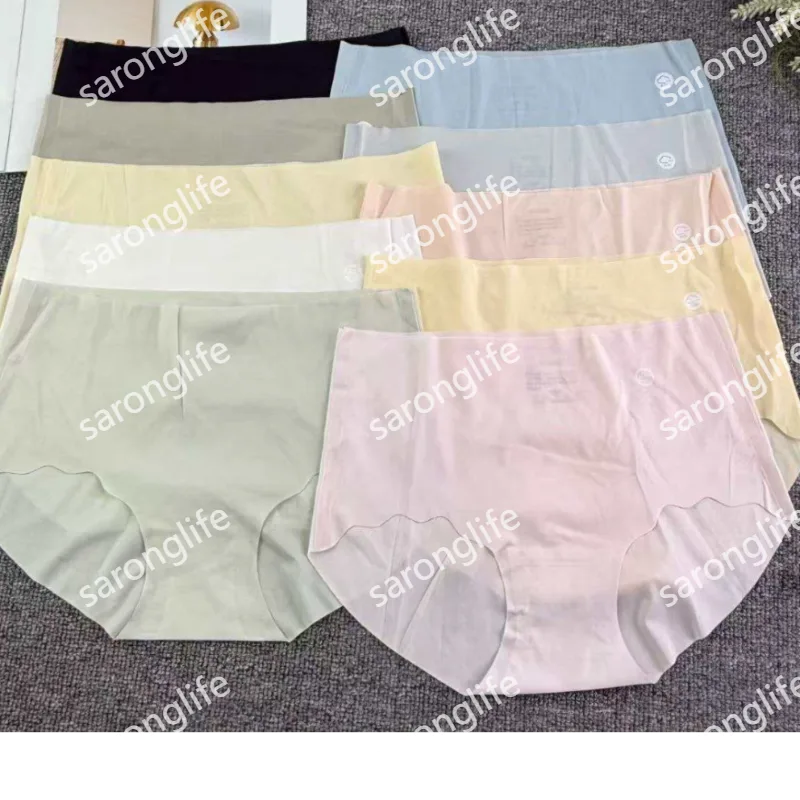 Women's Ice Silk Seamless Yoga Briefs Peach Hip Design - Women Briefs