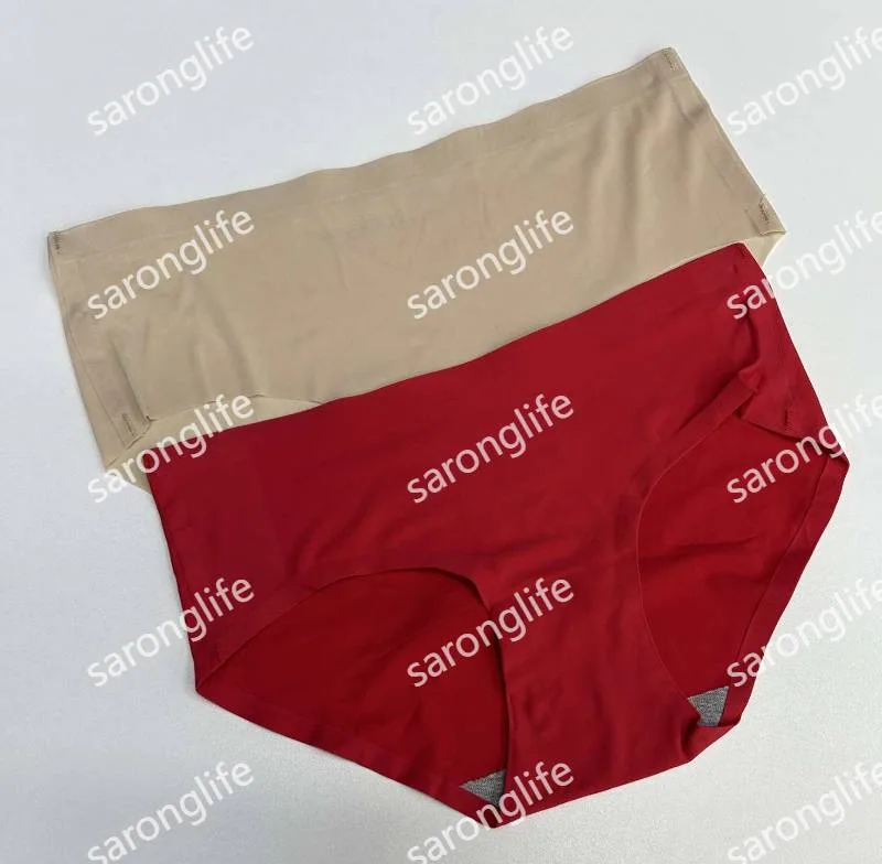 Women's Mid Waist Seamless Ice Silk Thin Briefs - Women Briefs