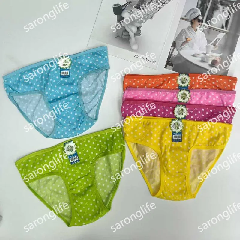 Women's Milk Silk Polka Dot Lace Trim Sexy Briefs - Women Briefs