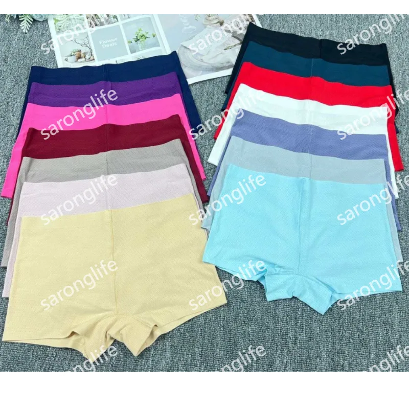 Women's Seamless Breathable Ice Silk Mesh Boxer Briefs, Quick-Dry Edges - Women Briefs