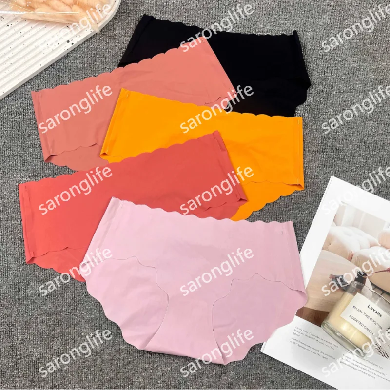 Women's Seamless Ice Silk Breathable Solid Color Briefs - Women Briefs