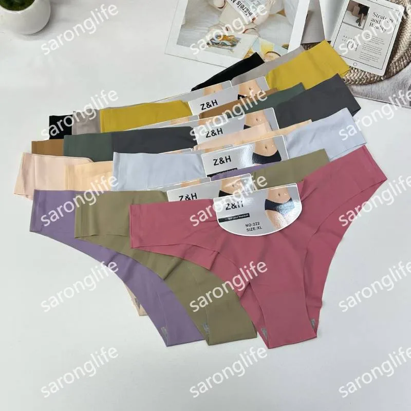 Women's Seamless Ice Silk Thin Low Waist Thong Yoga Underwear - Women Briefs