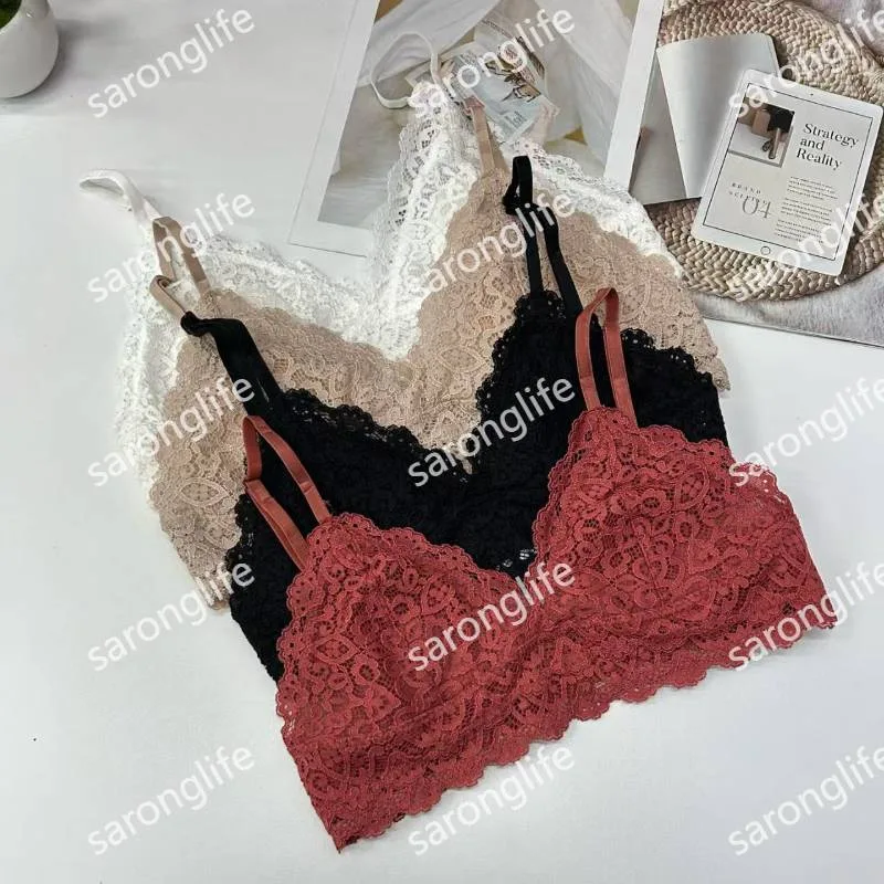 Women's French Triangle Lace Cami Thin Comfortable Lingerie - Vests