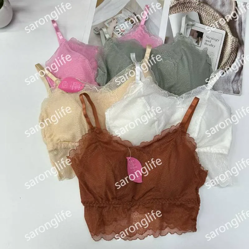 Women's Lace Cami with Removable Pads Backless Comfortable Lingerie - Vests