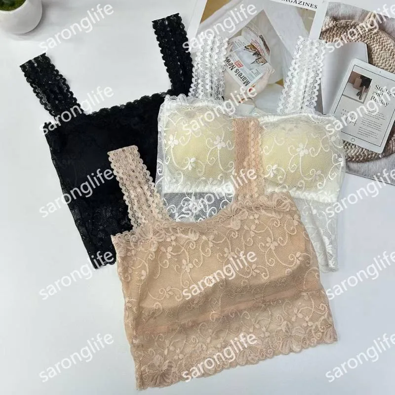 Women's Wide Strap Lace Cami Vest Sexy Lace Lingerie - Vests