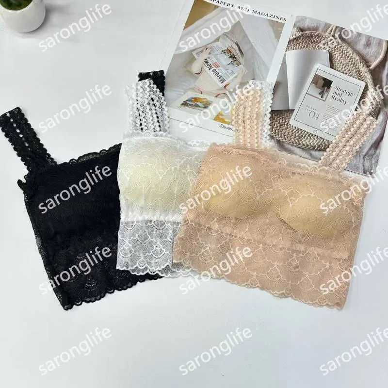 Women's Wide Strap Lace Cami Vest Sexy Lingerie - Vests